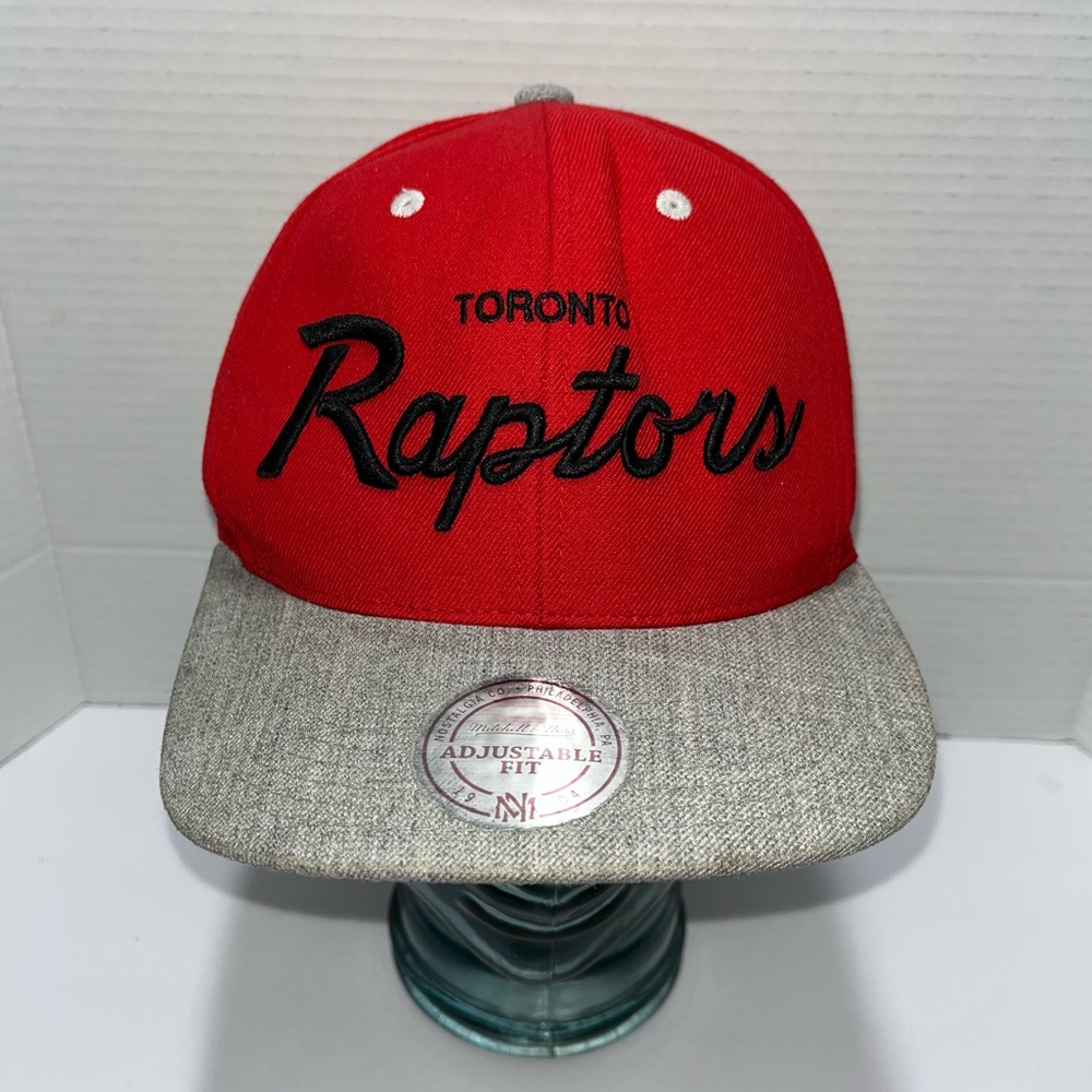 Toronto Raptors Mitchell & Ness Script wool blend NBA Basketball Snapback Hat